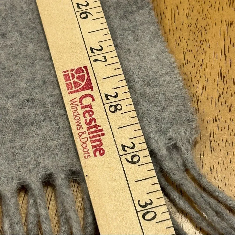 Ralph Lauren Gray Wool Winter Scarf Big Pony